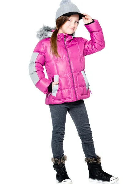 Deux Par Deux Festival Fuschia Pink Puffy Jacket Girls 4, 8