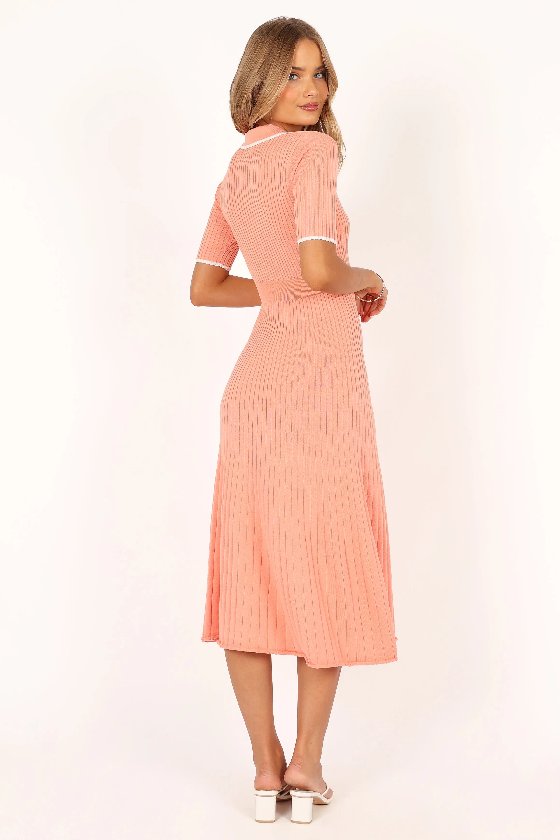 Diana Midi Dress - Coral