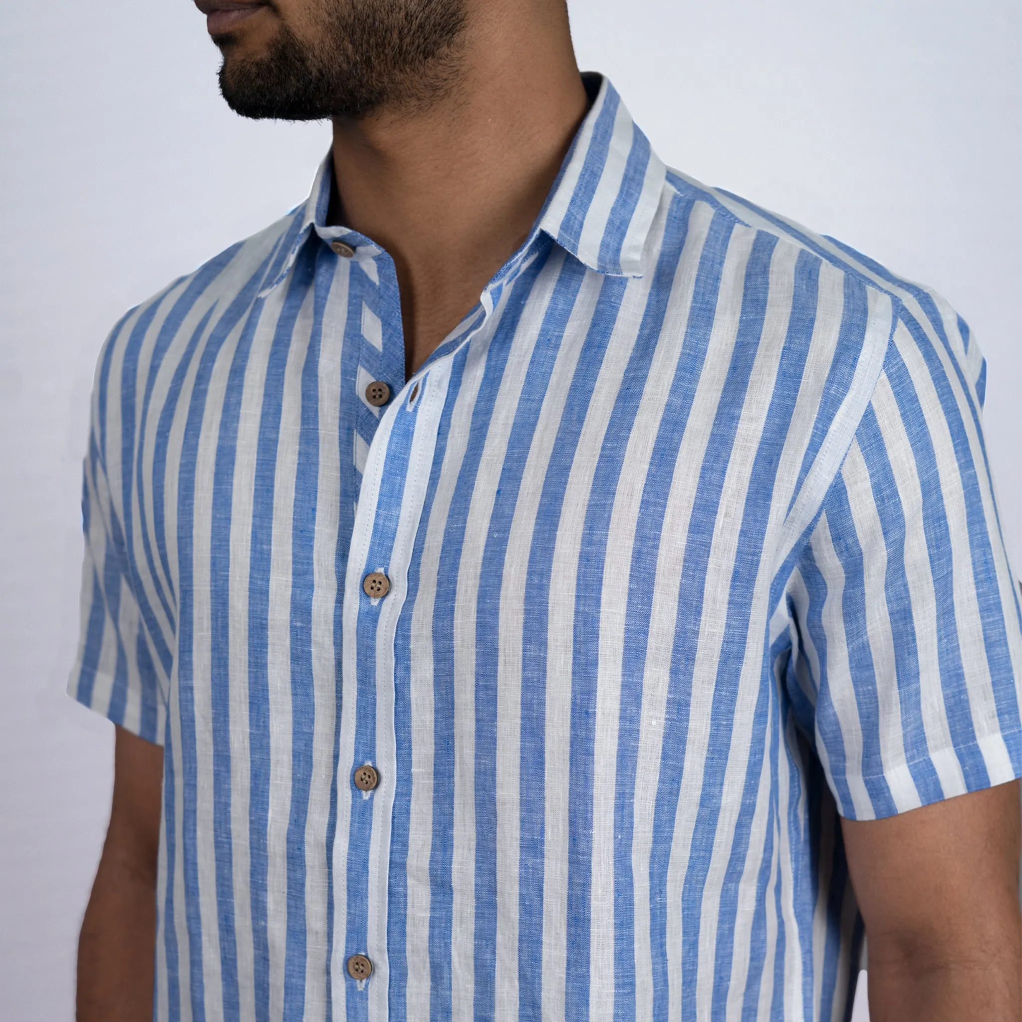 Drake - Light Blue Stripes Shirt