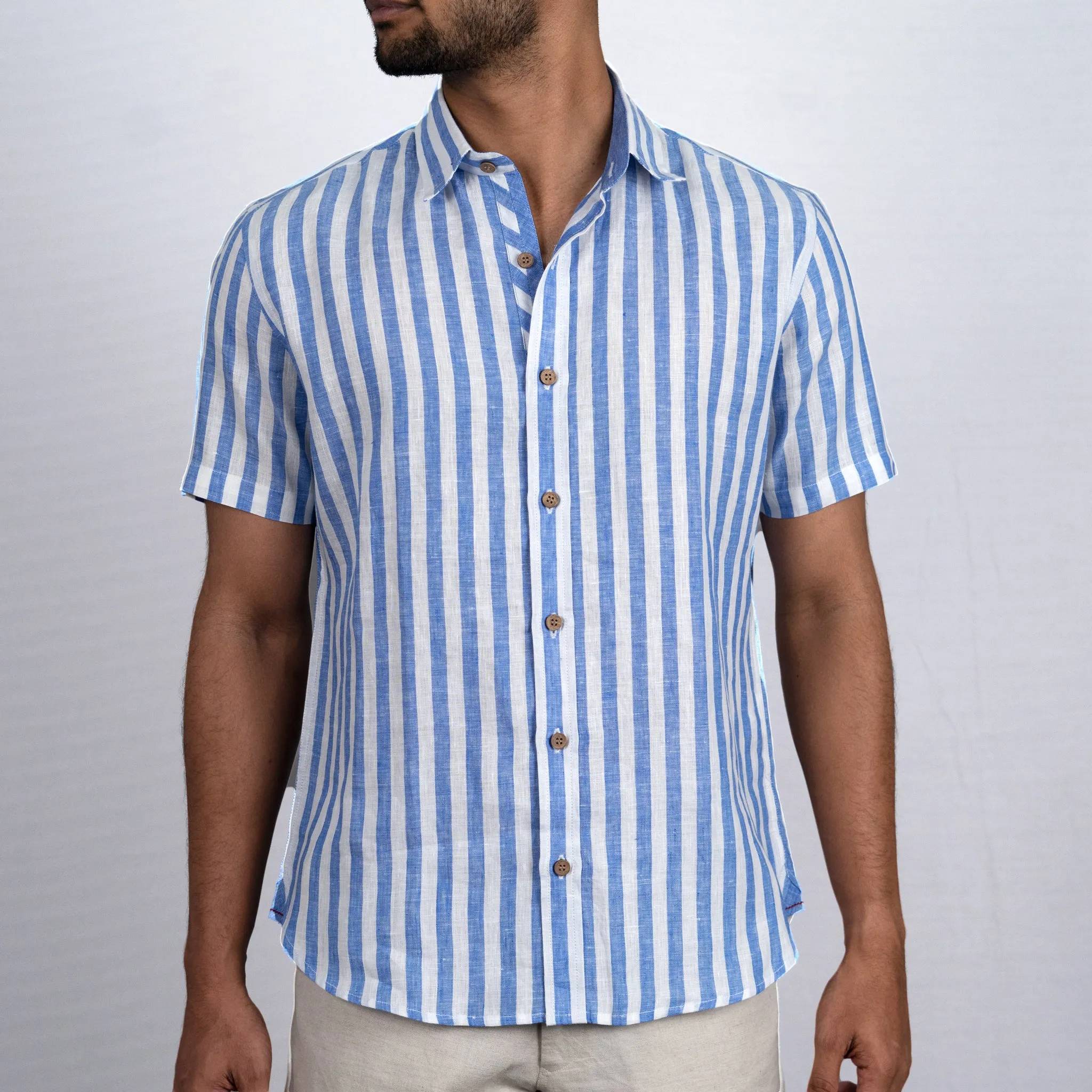 Drake - Light Blue Stripes Shirt