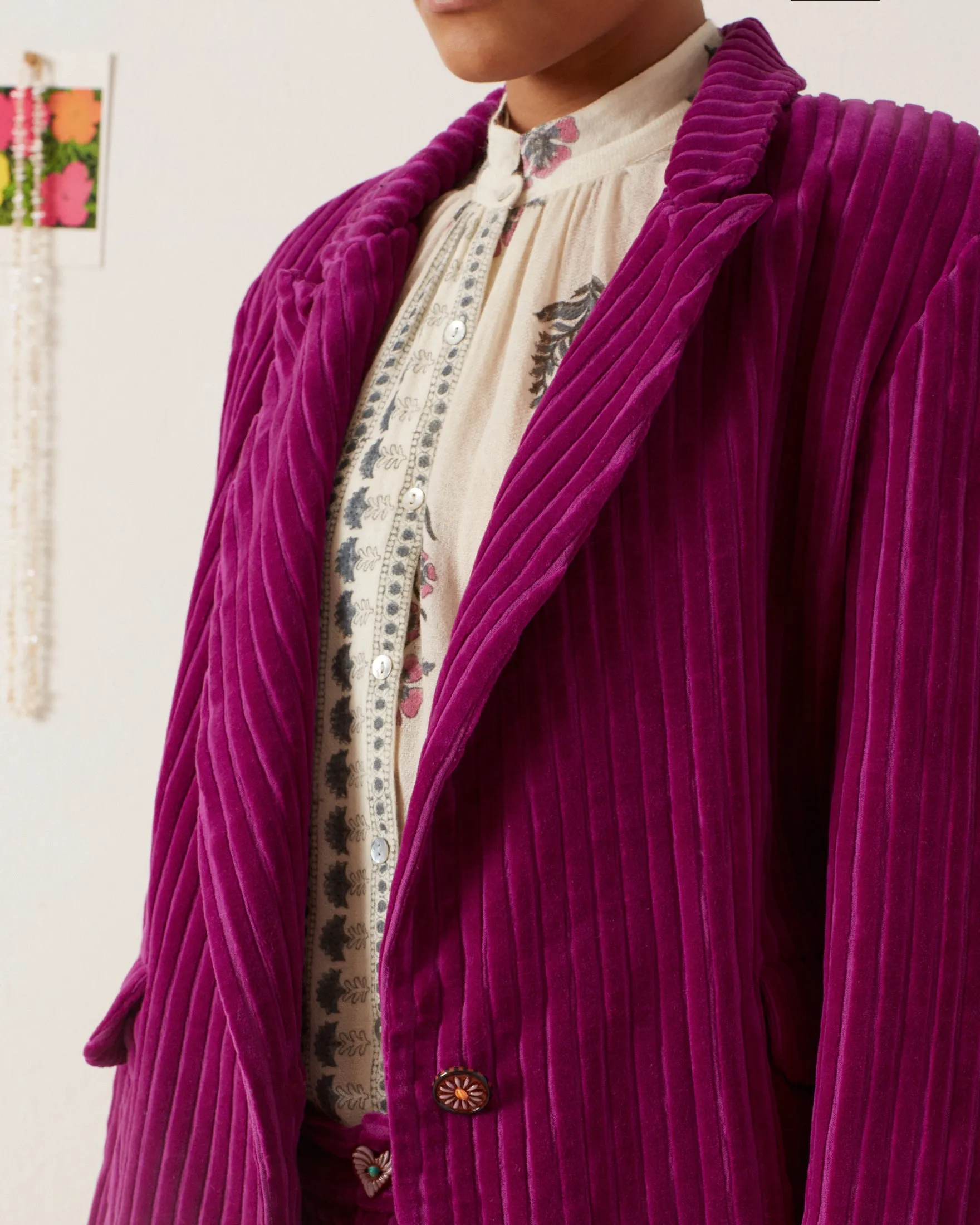 Dree Violet Velvet Blazer