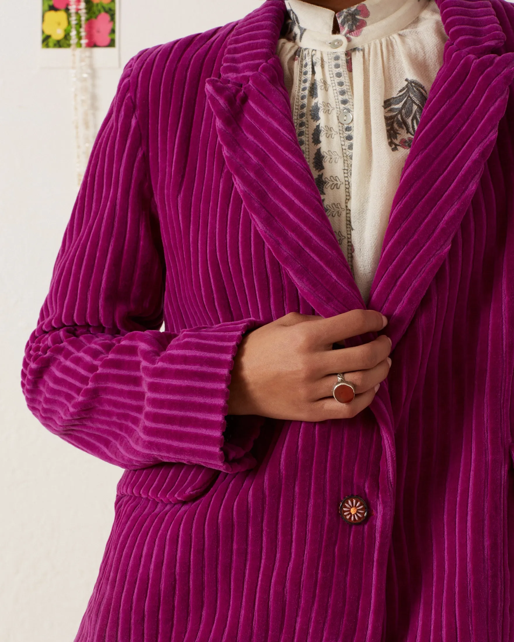 Dree Violet Velvet Blazer