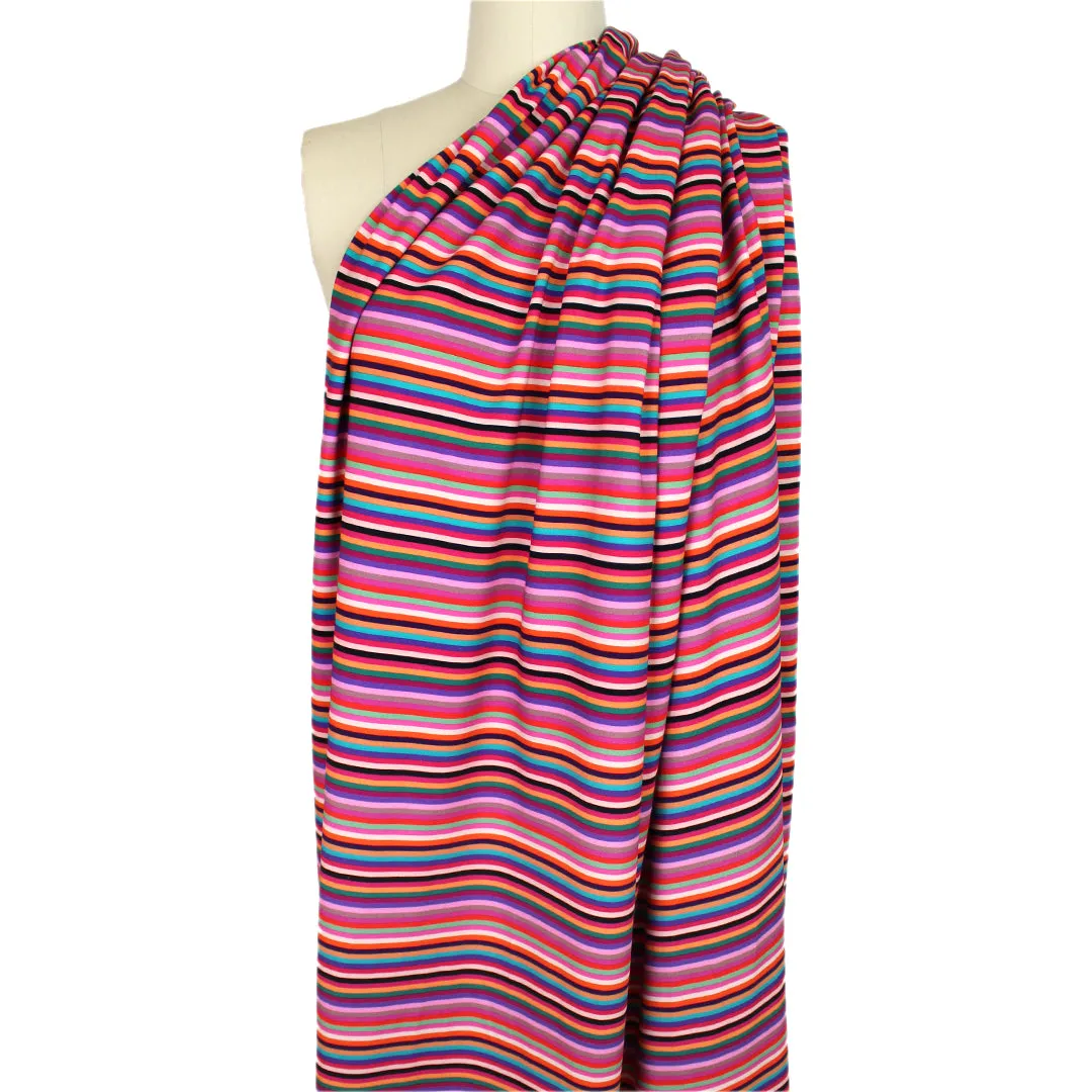 Dutch 'joyful stripe' French terry knit - Oeko-Tex cert.