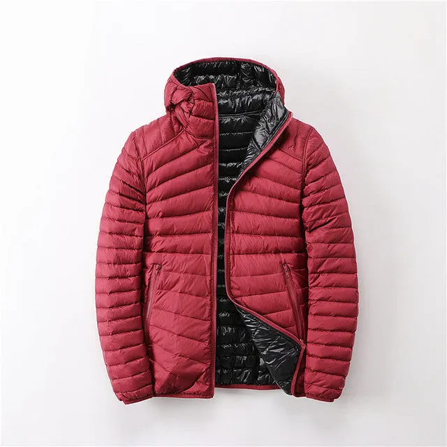 Elegant Ultra-Light Down Jacket, Reversible Puffer Coat for Women | Ideal for Autumn/Winter