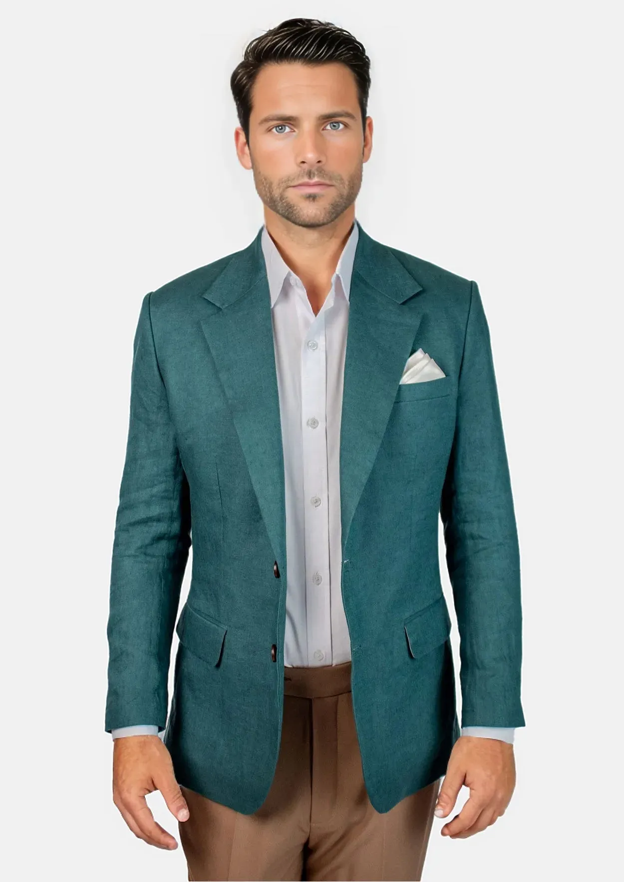 Ellis Deep Teal Linen Jacket