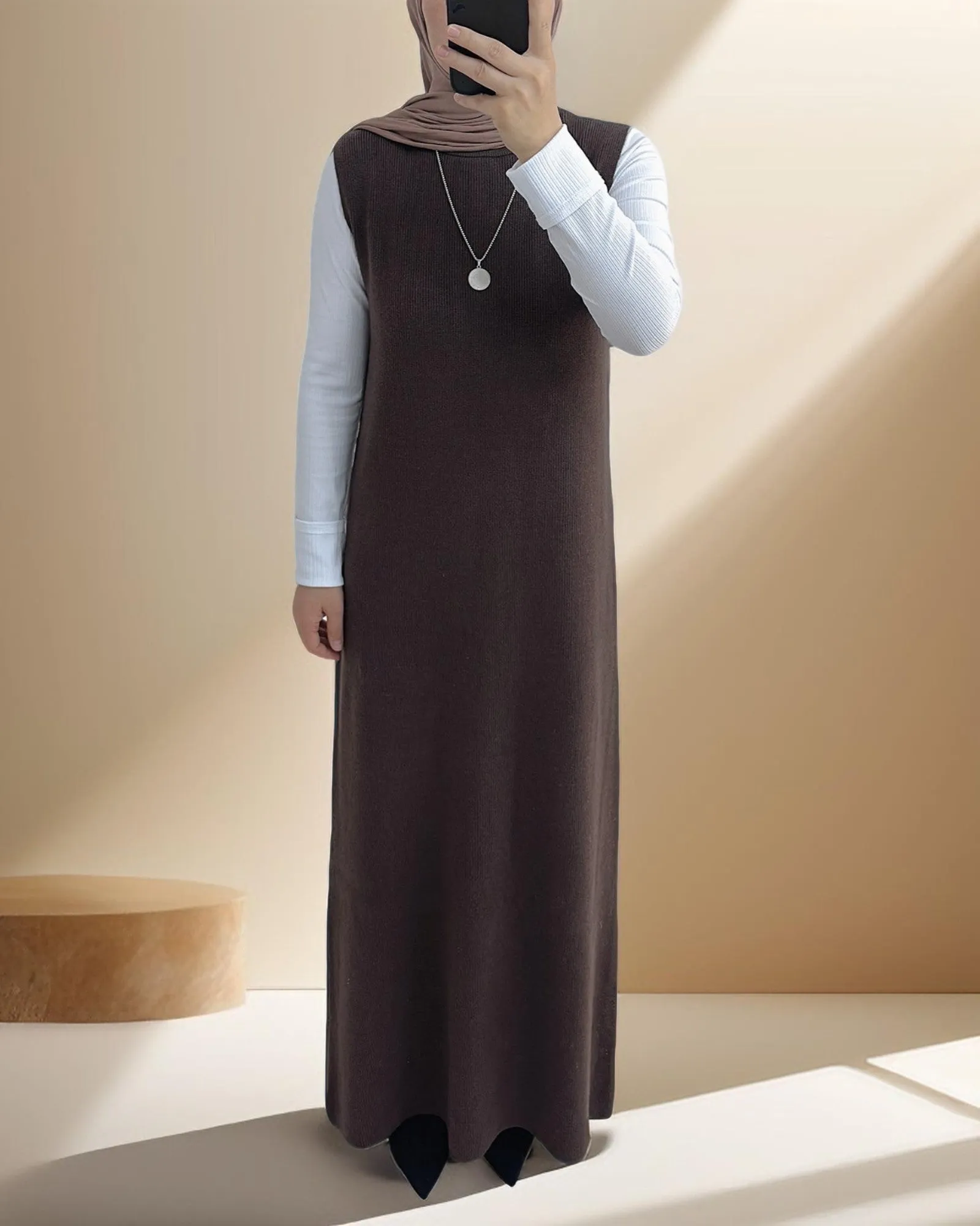 Essential Abaya Cardigan Knit Set