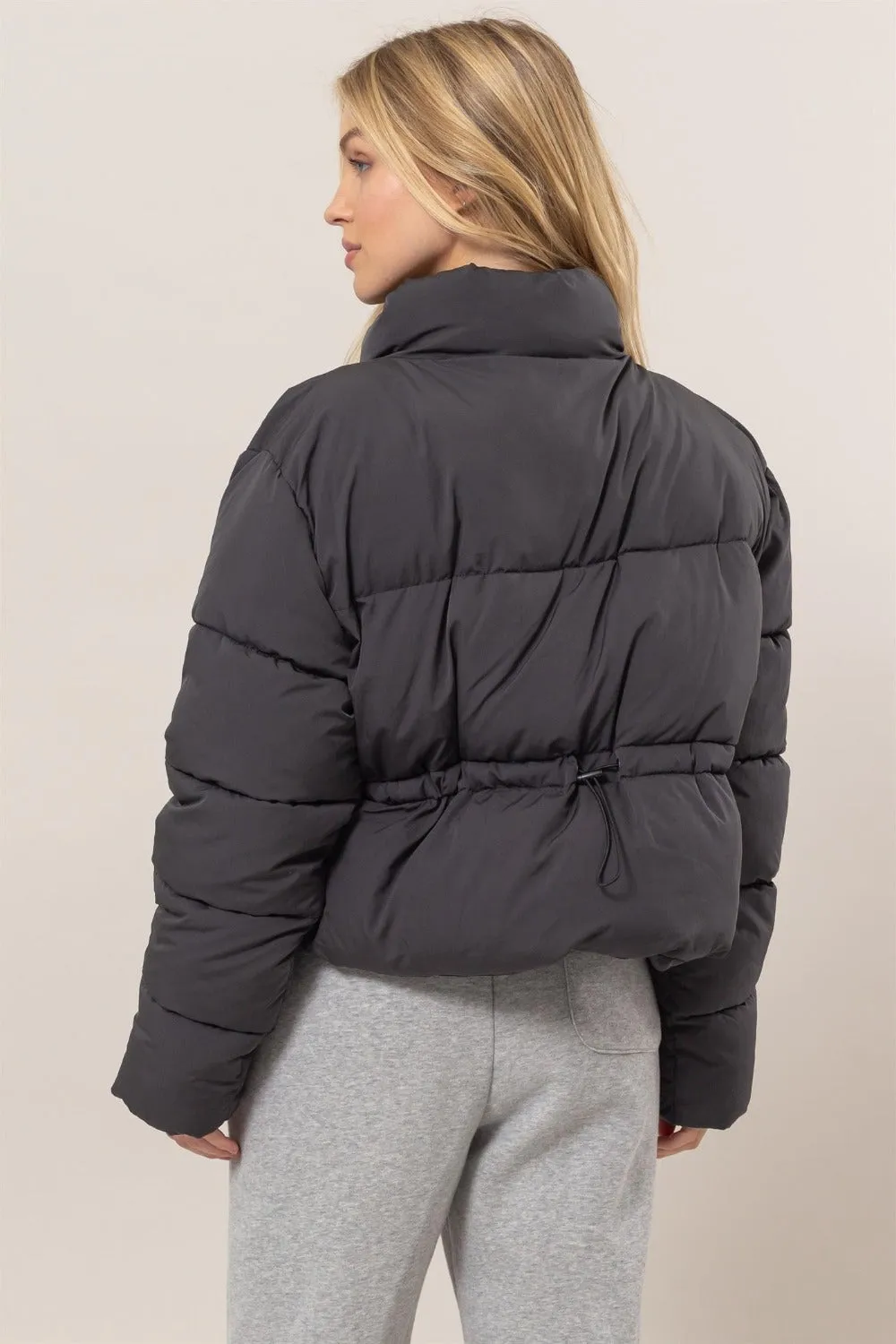 Explore More Collection - HYFVE Quilted Back Drawstring Puffer Jacket