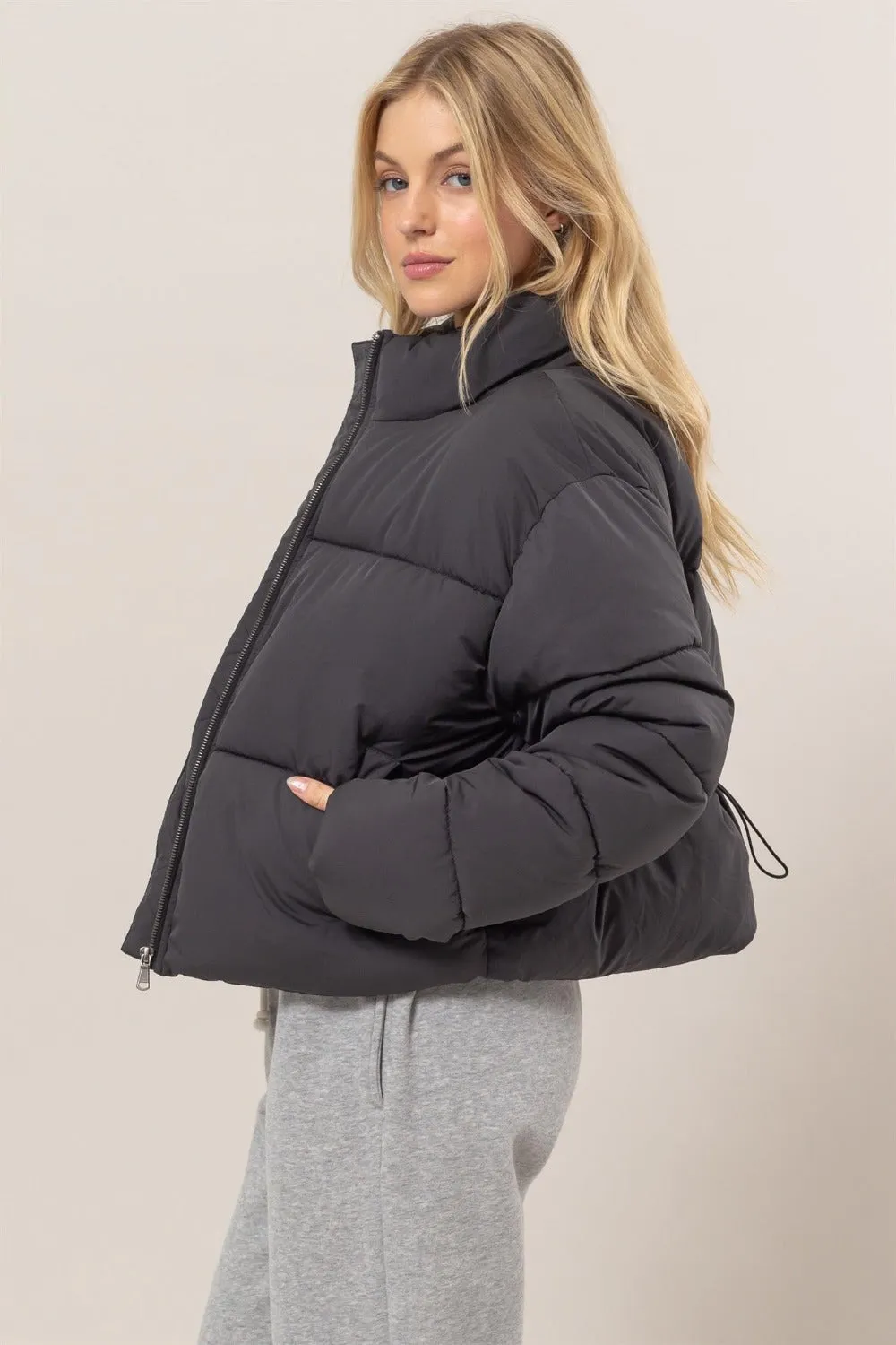 Explore More Collection - HYFVE Quilted Back Drawstring Puffer Jacket