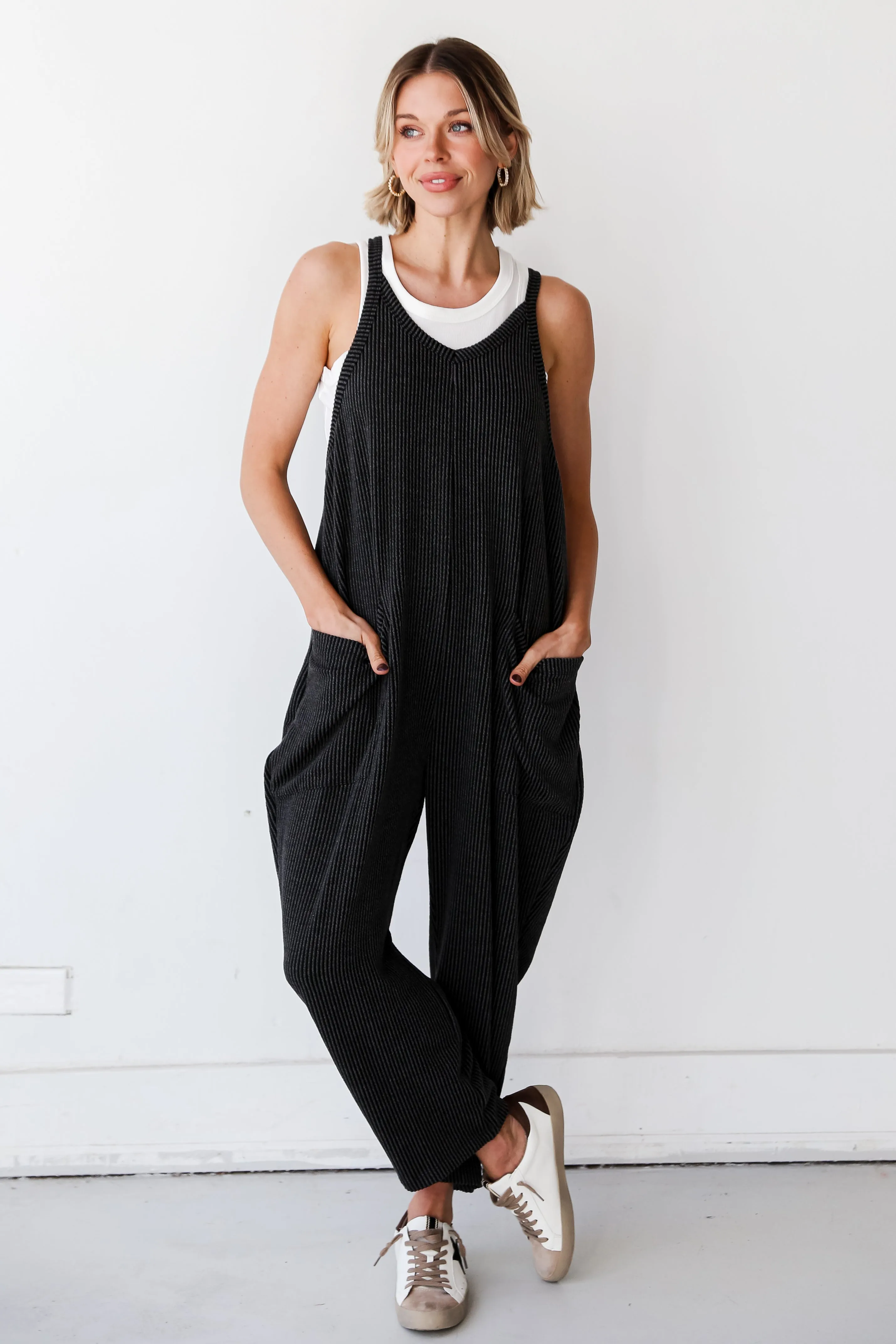 FINAL SALE - Born To Lounge Corded Jumpsuit