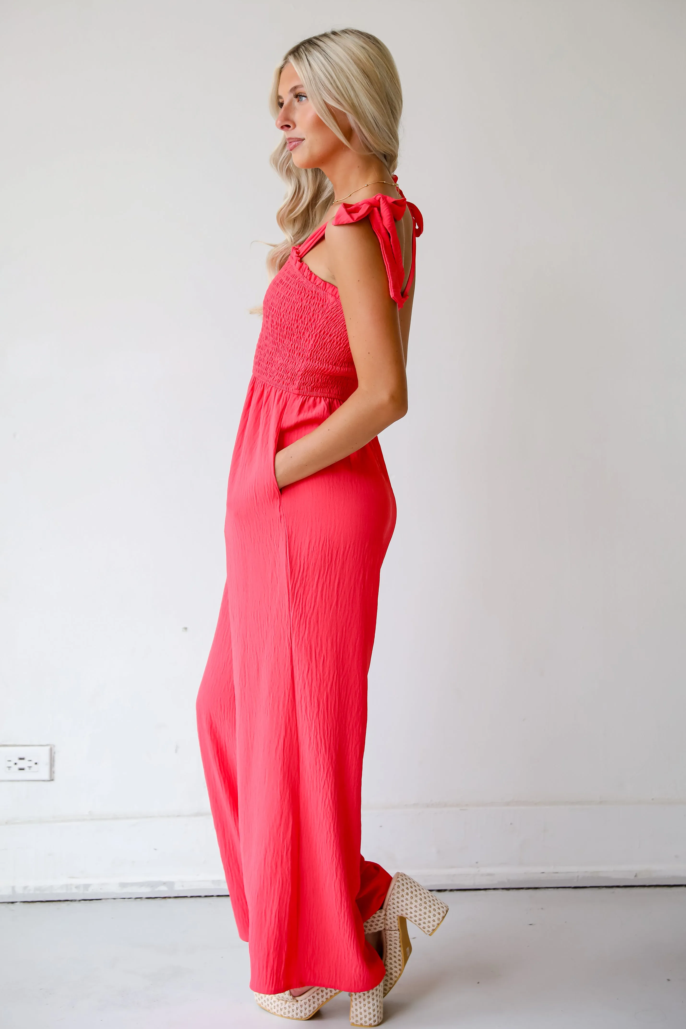 FINAL SALE - Significant Allure Coral Jumpsuit