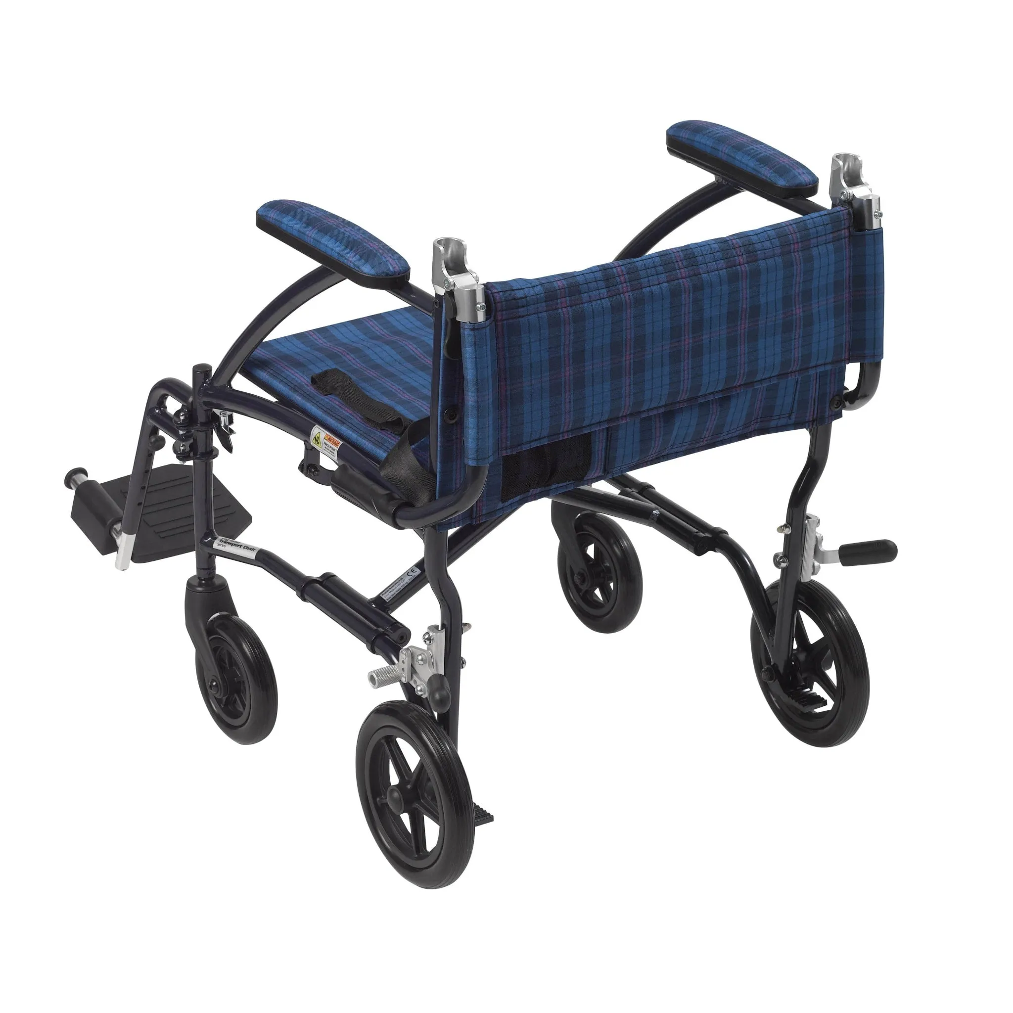 Fly Lite Ultra Lightweight Transport Wheelchair, Blue