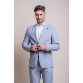 Fredrik - Men's Blue Summer 2 Piece Wedding Suit