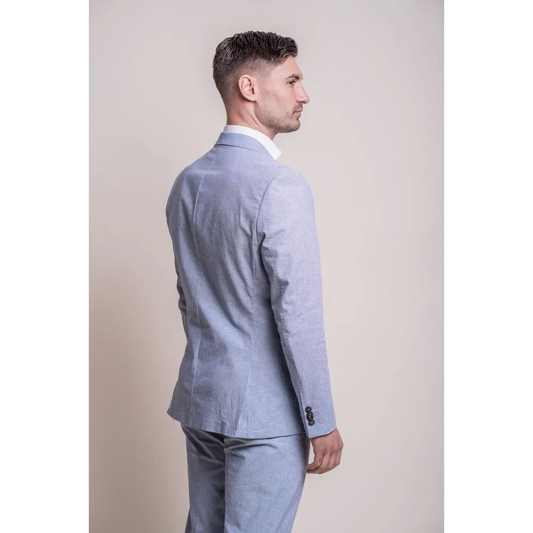 Fredrik - Men's Blue Summer 2 Piece Wedding Suit