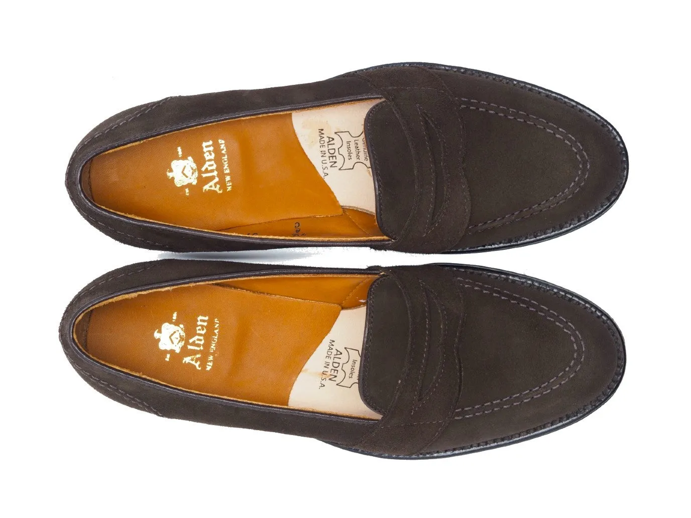 Full Strap Slip-On Dark Brown Suede C-width