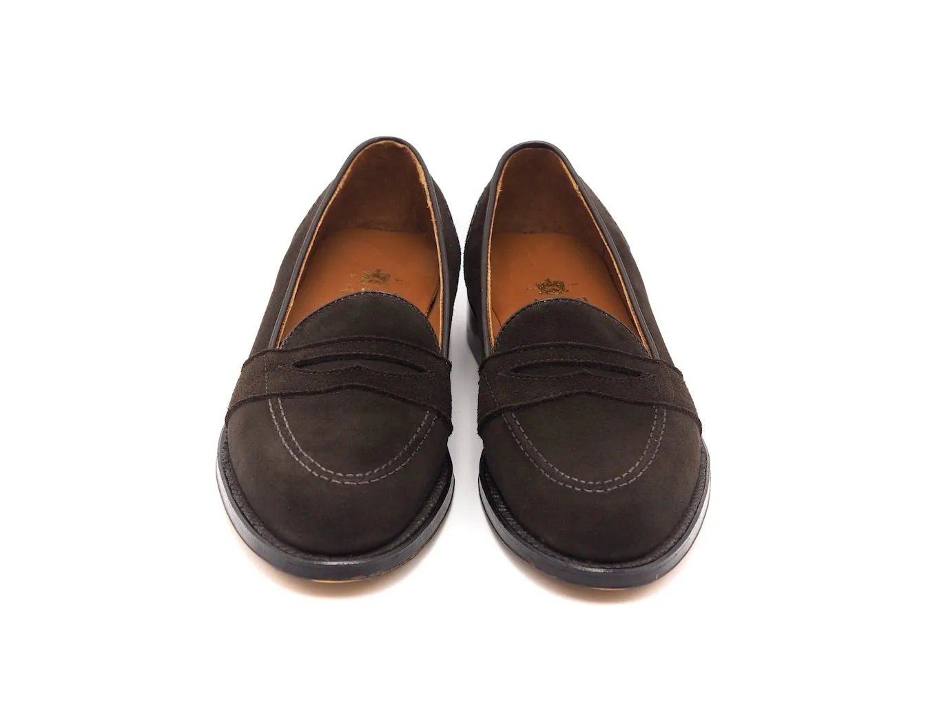 Full Strap Slip-On Dark Brown Suede C-width