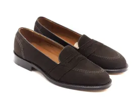 Full Strap Slip-On Dark Brown Suede C-width