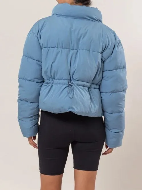 Gray Blue Puffer Jacket