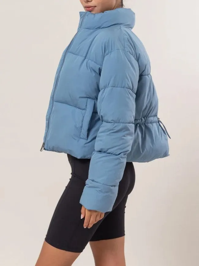 Gray Blue Puffer Jacket