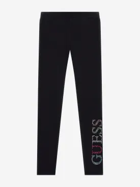 Guess Girls Logo Leggings in Black