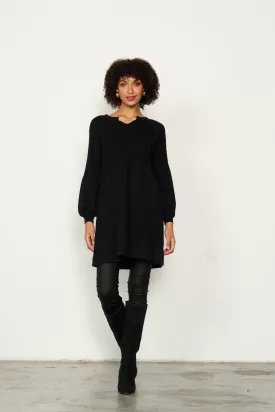 Half Rib Knit Tunic Dress