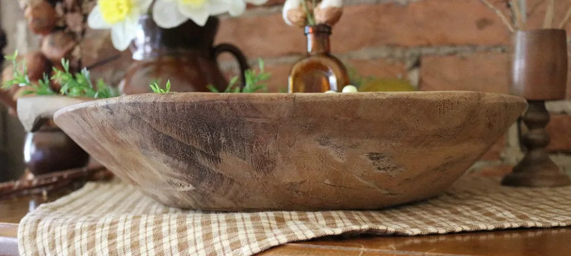 Hand Carved Bowl Spoon Spring Gathering