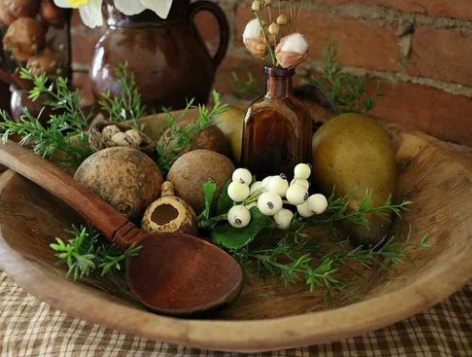 Hand Carved Bowl Spoon Spring Gathering