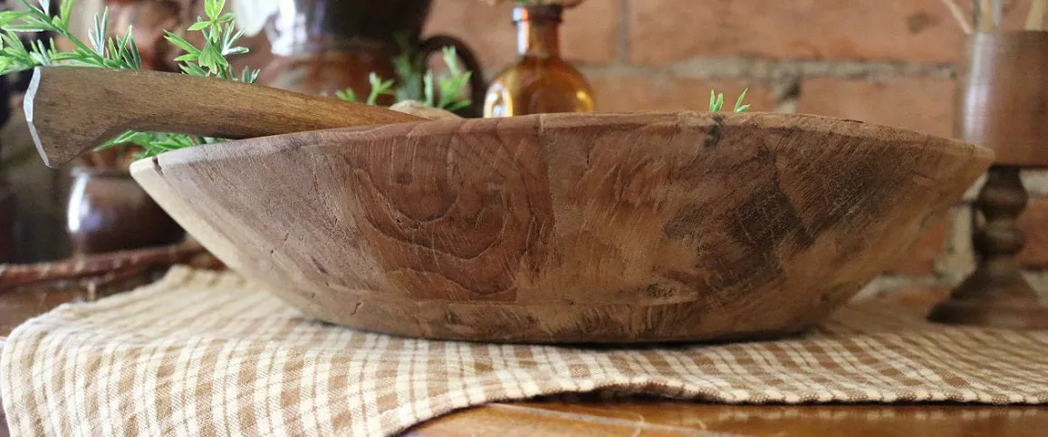 Hand Carved Bowl Spoon Spring Gathering