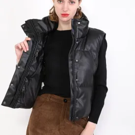 High Neck Zip Puffer Jacket