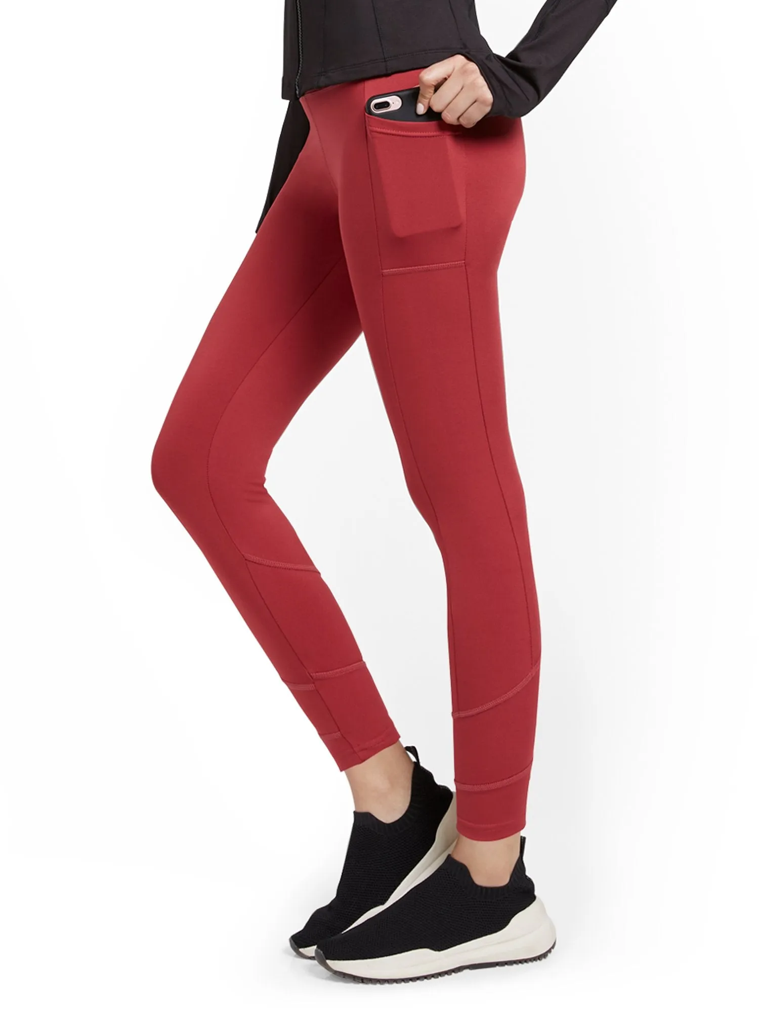 High-Waisted Geometric Seam Legging