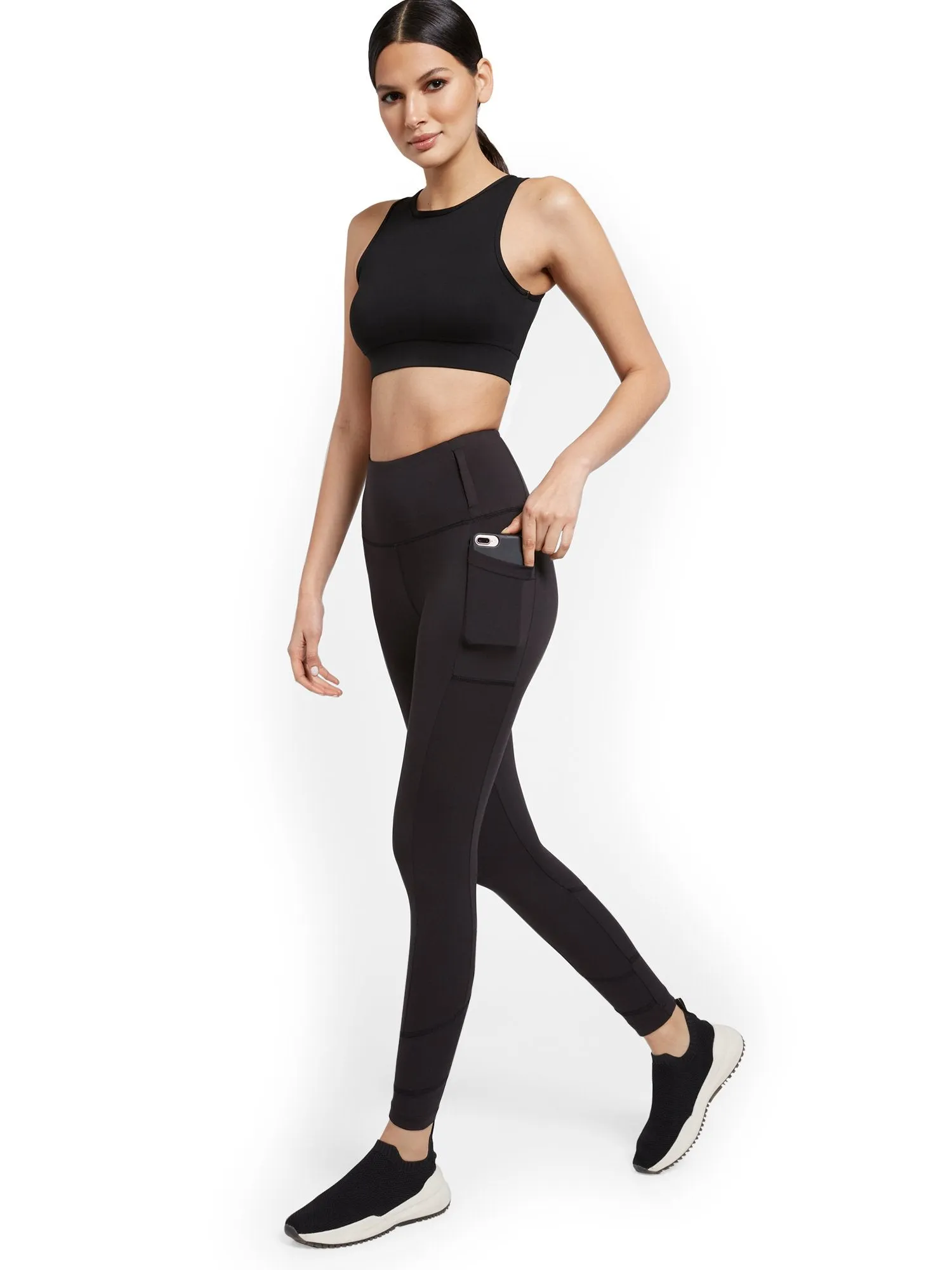 High-Waisted Geometric Seam Legging