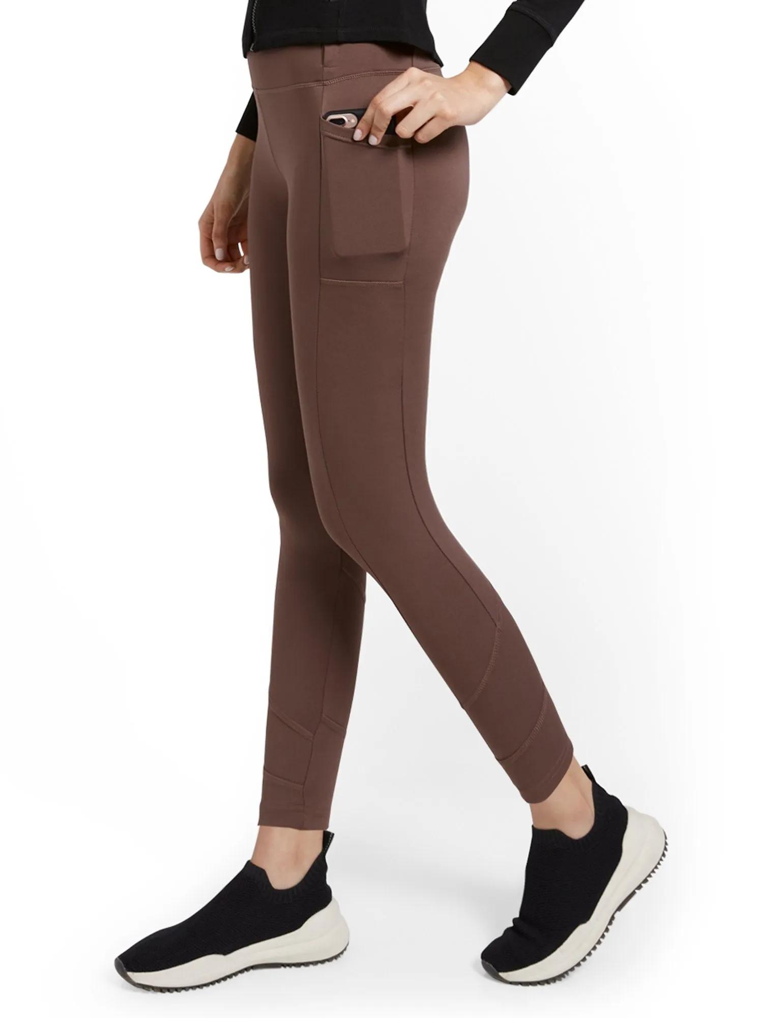 High-Waisted Geometric Seam Legging