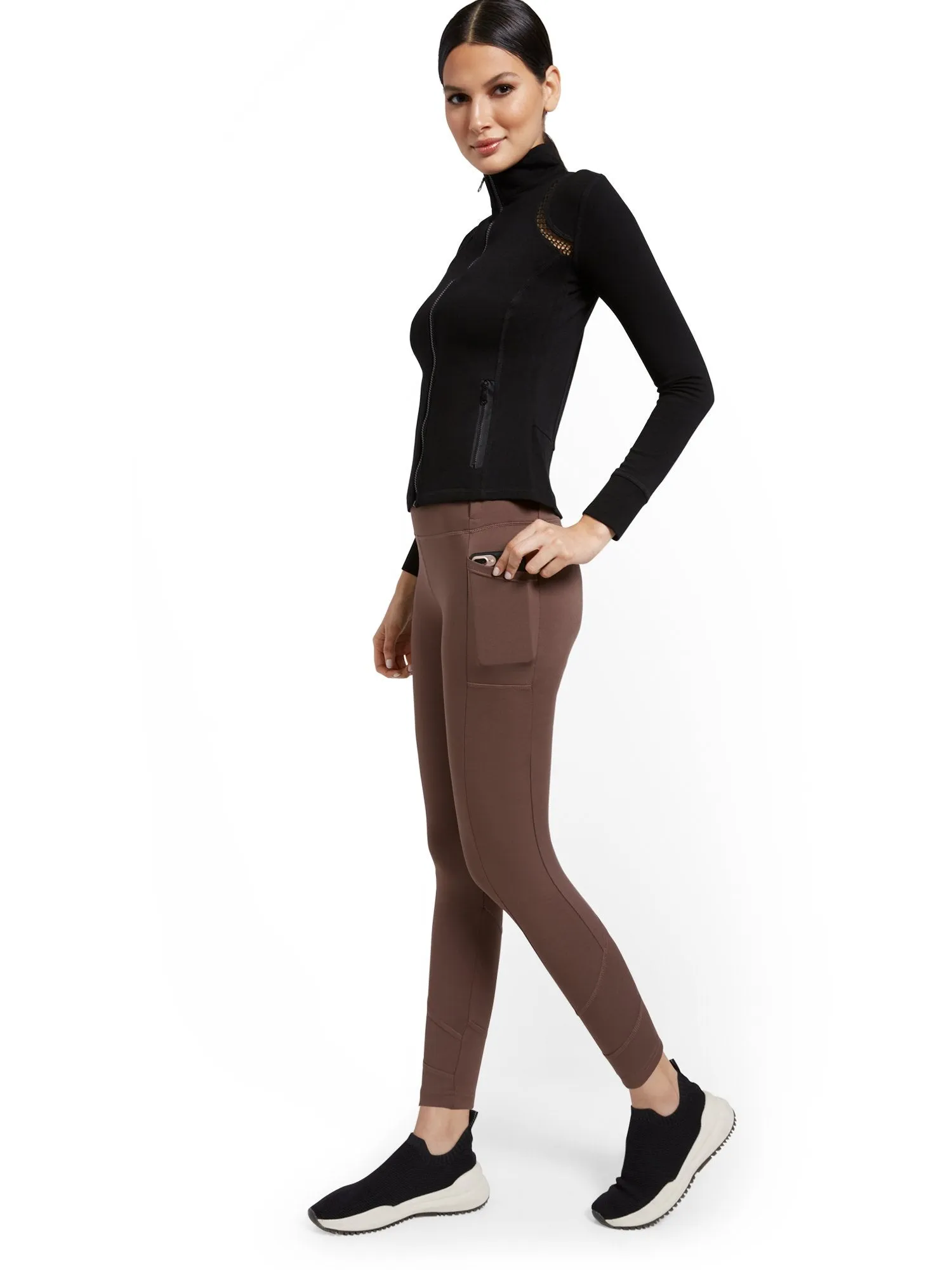 High-Waisted Geometric Seam Legging