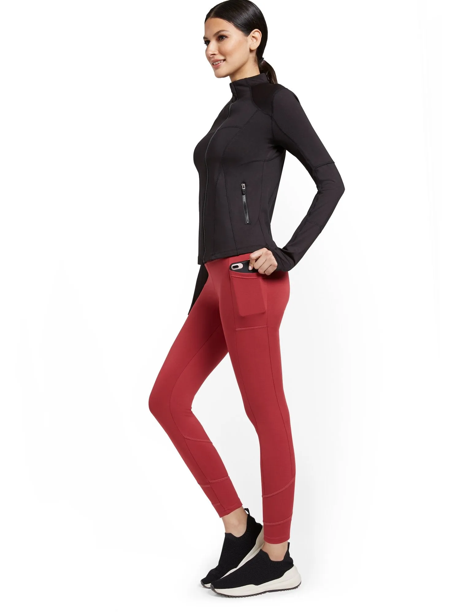 High-Waisted Geometric Seam Legging