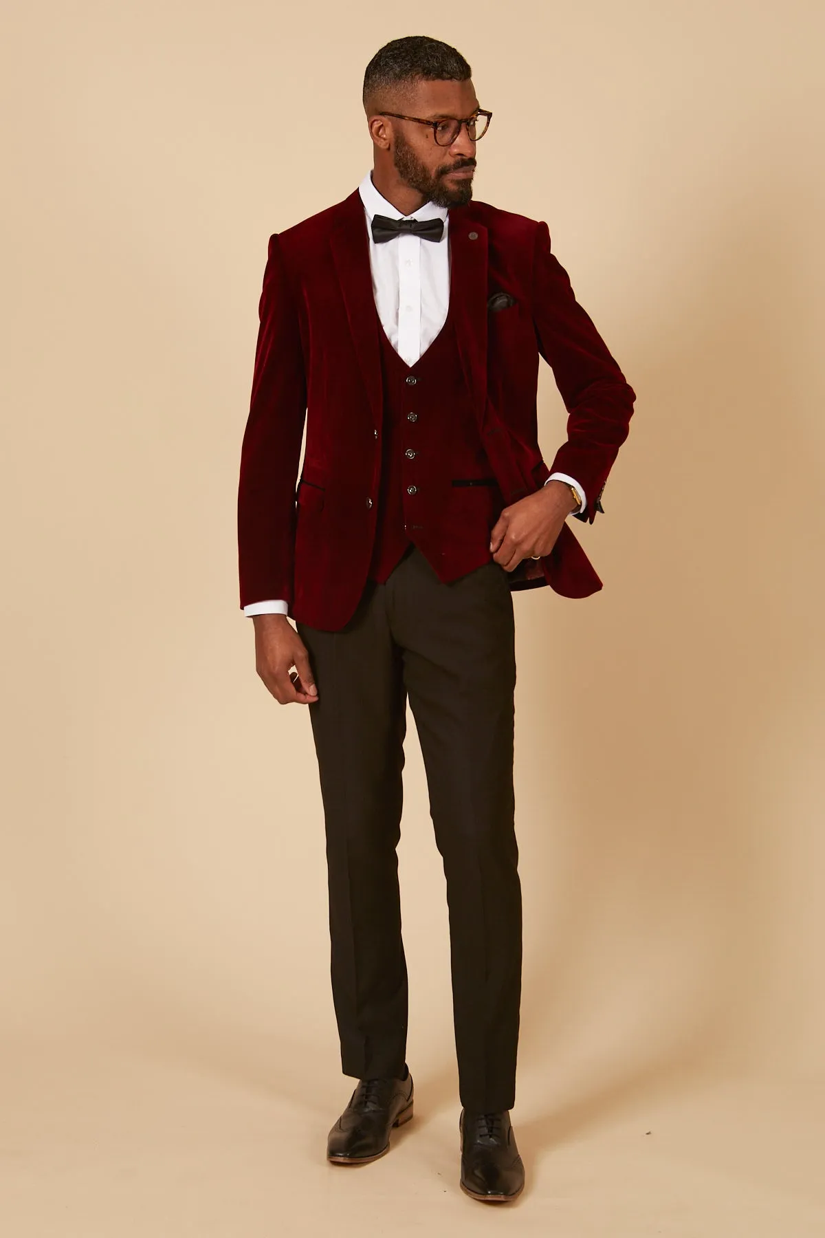 HUDSON - Wine Velvet Blazer