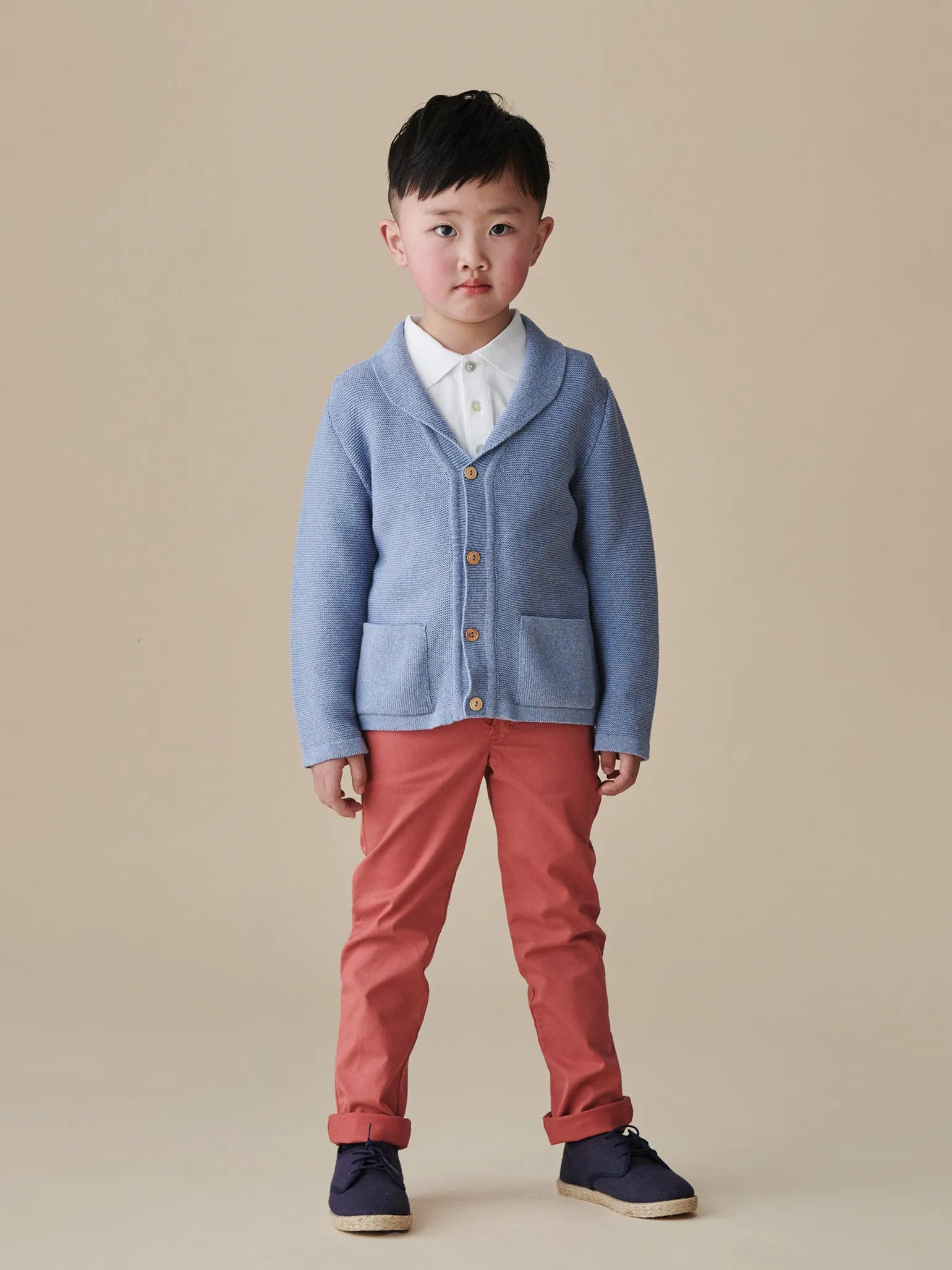 Indigo Selvas Cotton Boy Cardigan