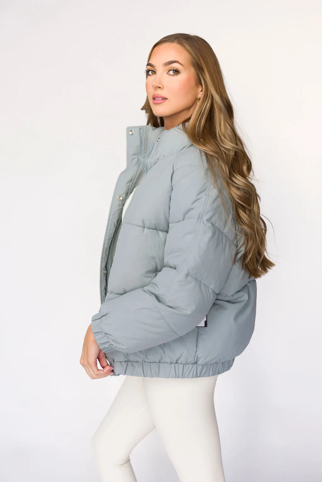 Jasmine Oversized Puffer Jacket in Iceberg