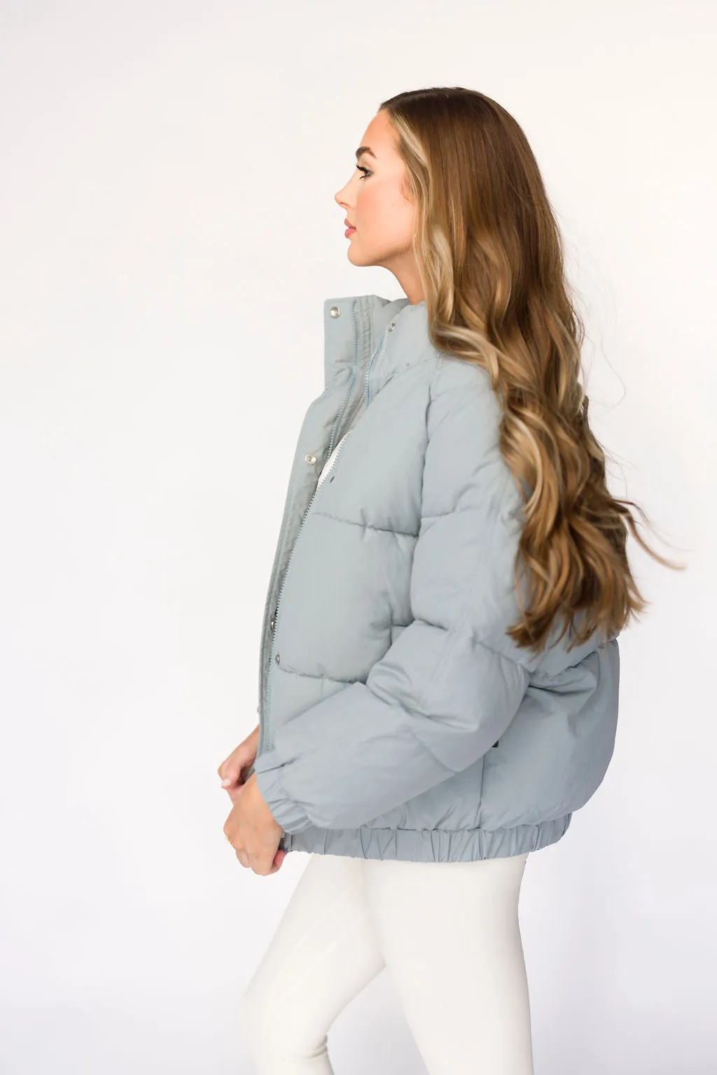 Jasmine Oversized Puffer Jacket in Iceberg