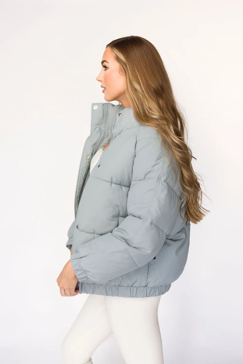 Jasmine Oversized Puffer Jacket in Iceberg