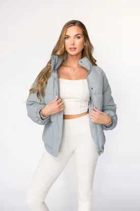 Jasmine Oversized Puffer Jacket in Iceberg