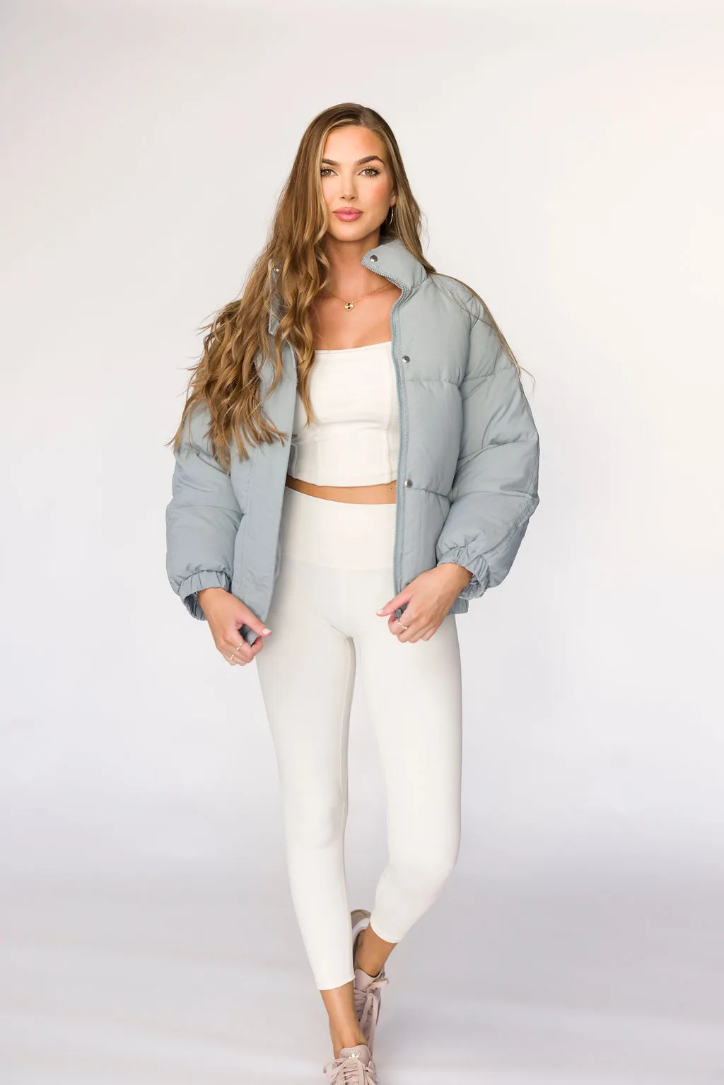 Jasmine Oversized Puffer Jacket in Iceberg