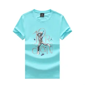 JD Basketball Jumpman 23 Bull Designed T-Shirt- Sky Blue