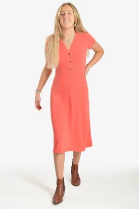 Jersey High Waist Midi Dress