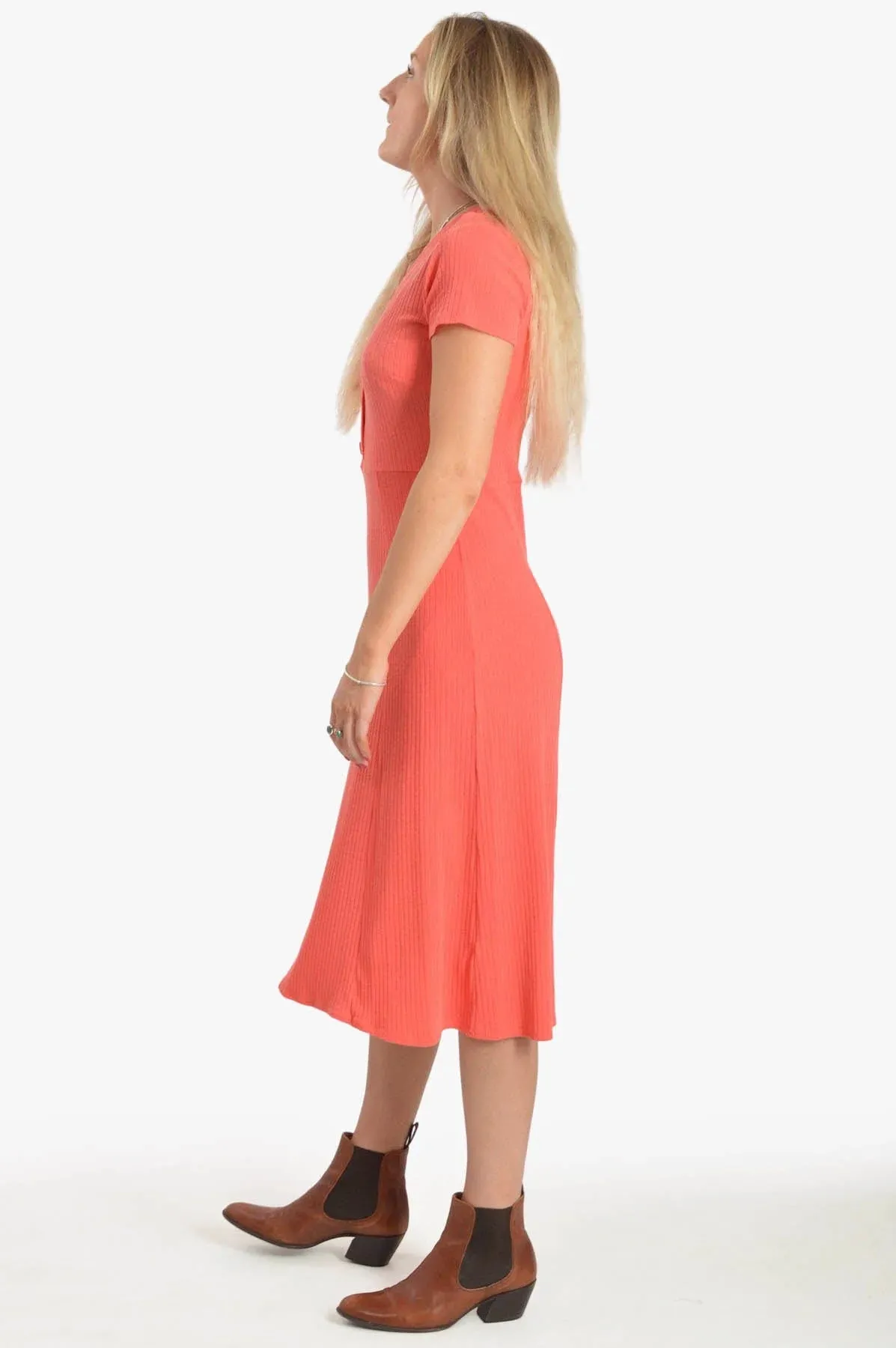 Jersey High Waist Midi Dress