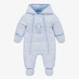 Kenzo Baby Blue Elephant Puffer Baby Snowsuit - 3M