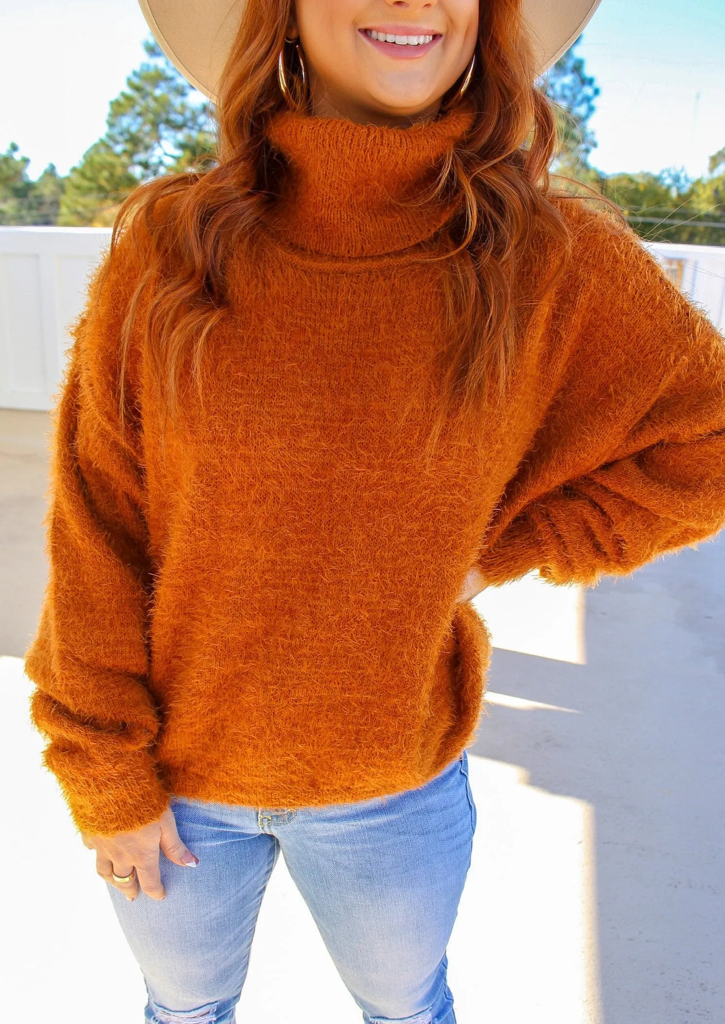 Kia Turtleneck Dolman Sweater- Camel