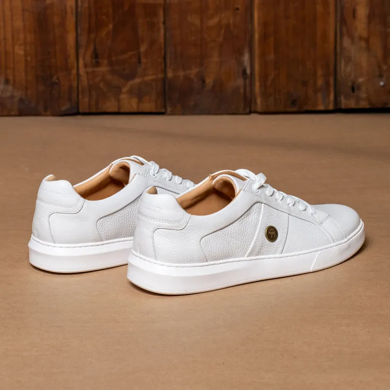 Kingsley Heath S Fold Over Trim Sneaker White/Brass/White