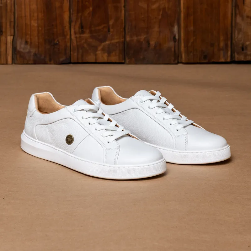 Kingsley Heath S Fold Over Trim Sneaker White/Brass/White