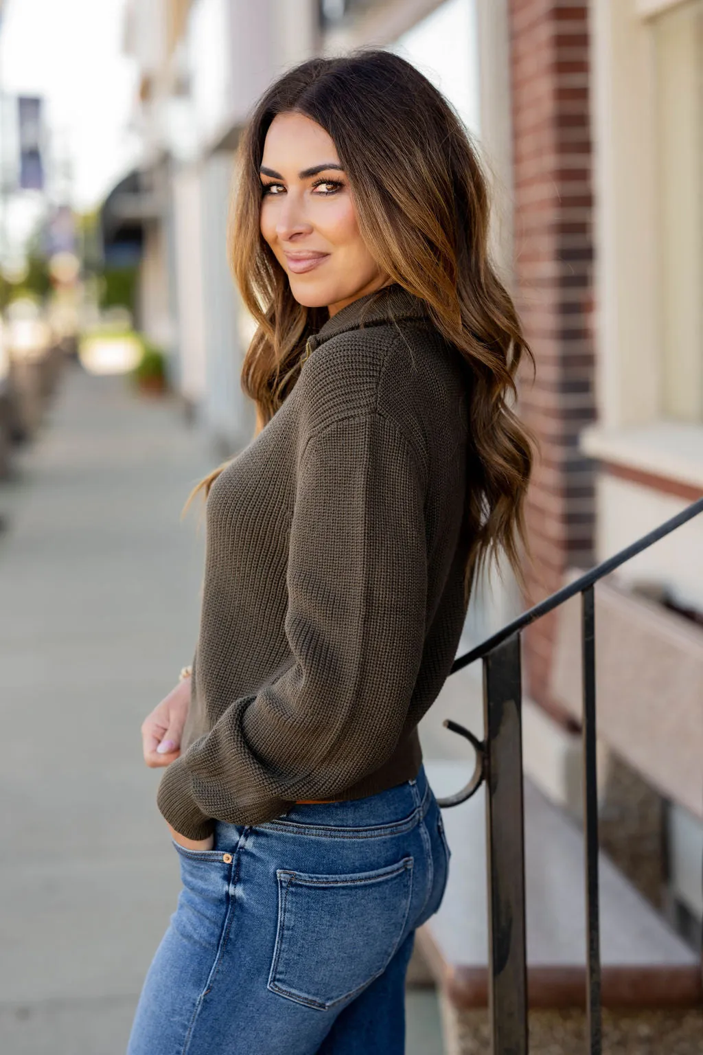 Knit Quarter Zip Pullover