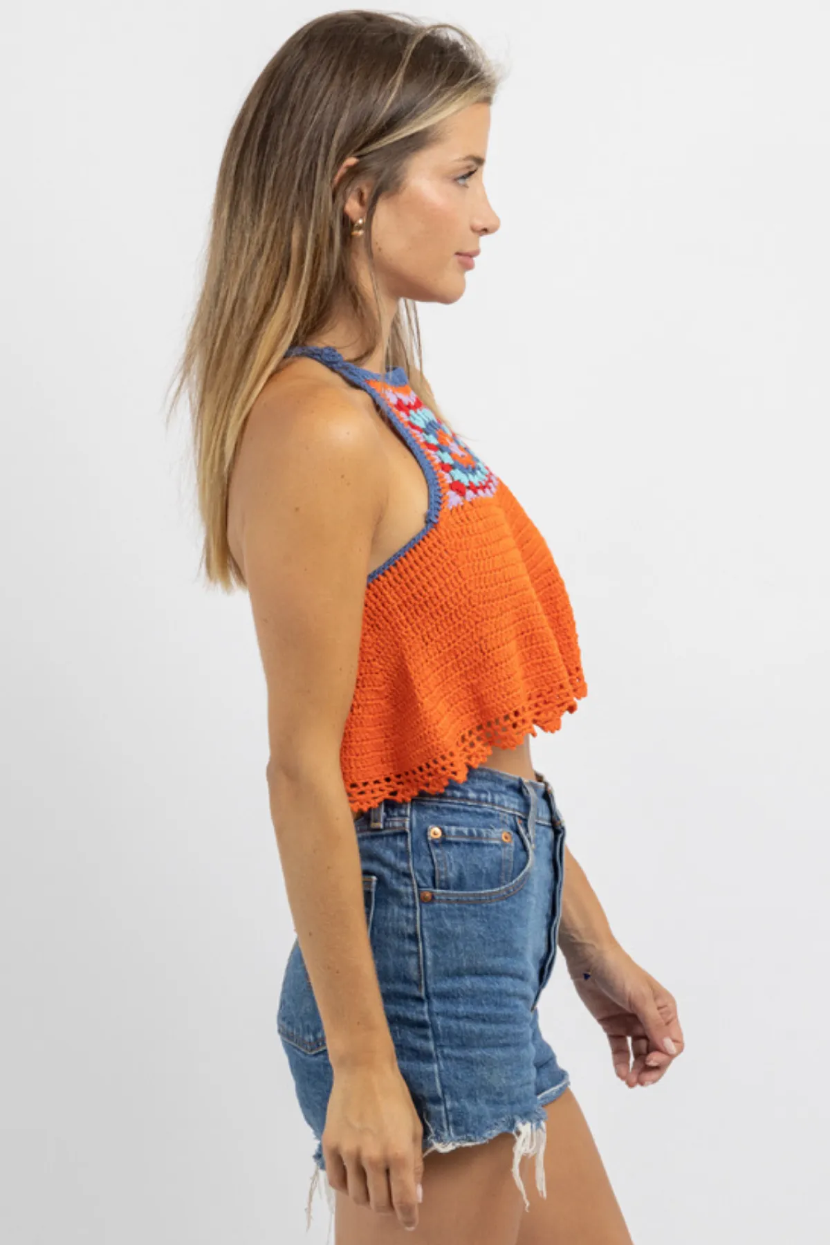 KORA CORAL CROCHET TOP