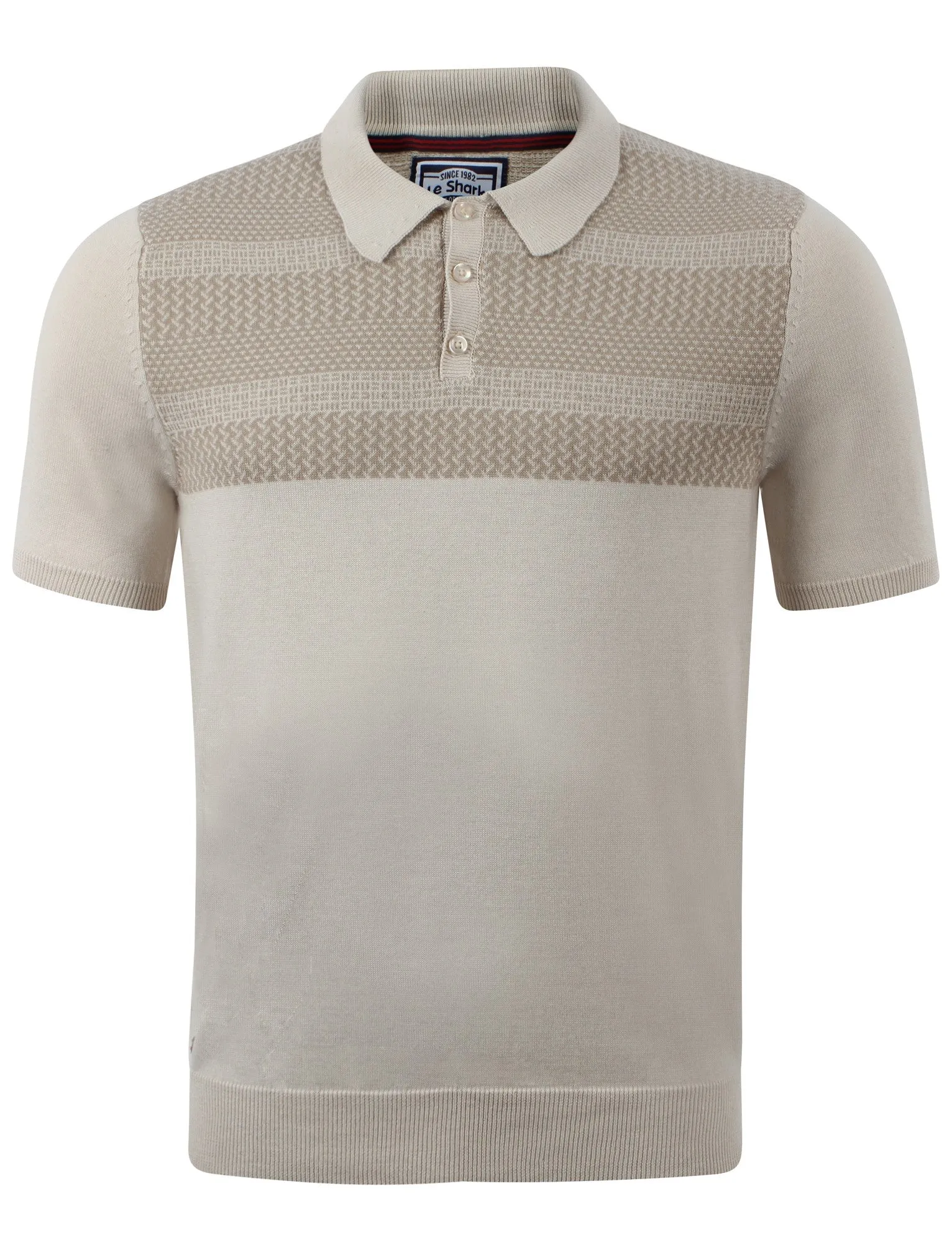 Le Shark Richie cream polo shirt